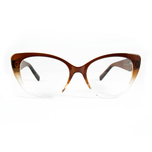 Style secrets Women's Cat-Eye Eyeglasses - Gradient Brown