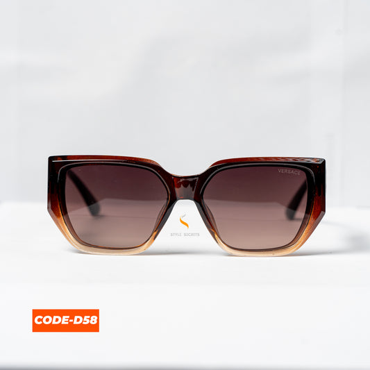 Versace CODE-D58 sunglasses, showcasing a sleek, modern design with the iconic Versace logo.